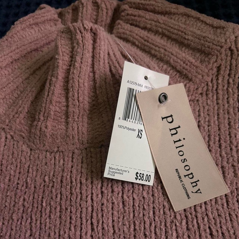 Philosophy Dusty Rose Turtleneck Sweater - Picture 3 of 3
